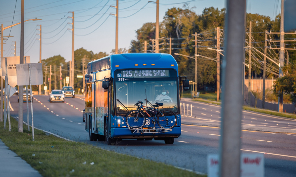 Slideshow: Lynx Bus driving on the road